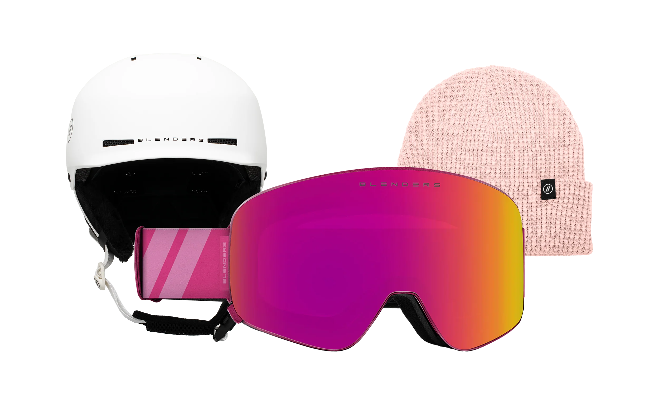 Aura | Pink Twice - Chip MIPS White - Blush Beanie