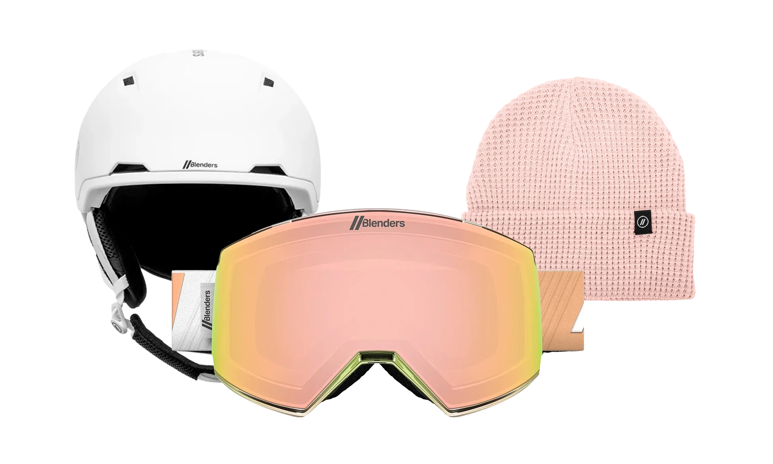 Element | Champagne Color Block - Dome MIPS White - Blush Beanie